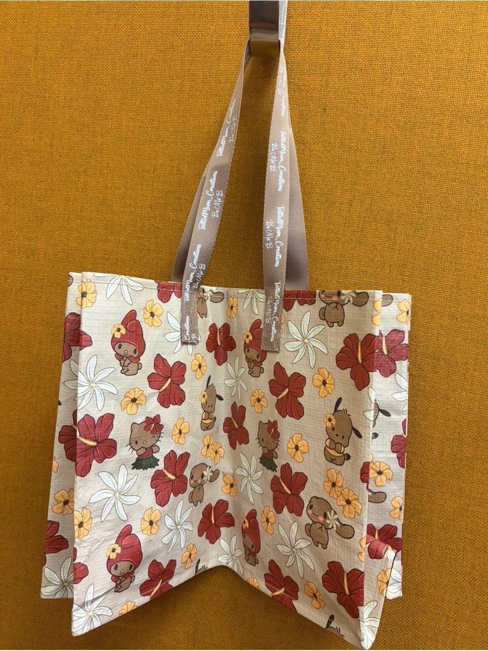 TattedMumCreations Tan Sanrio Tote